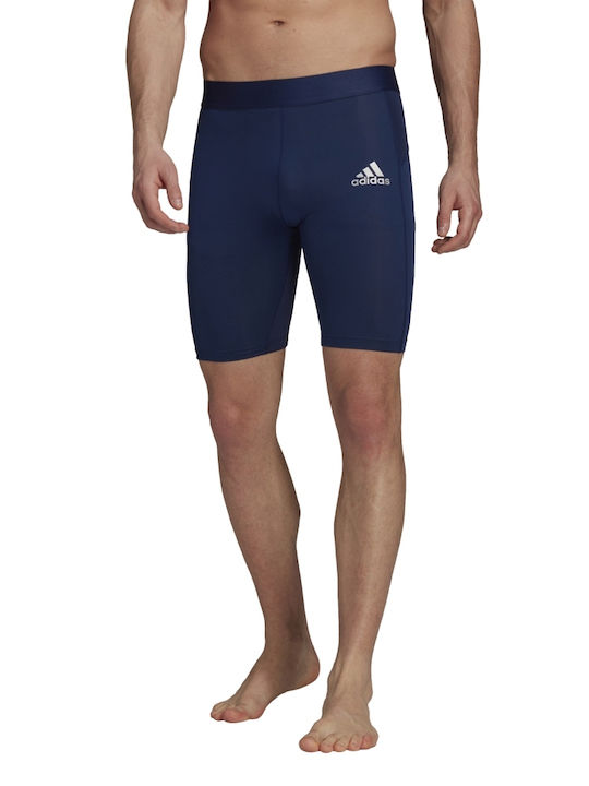 adidas Techfit Ανδρικό Αθλητικό Κολάν Κοντό Μπλε