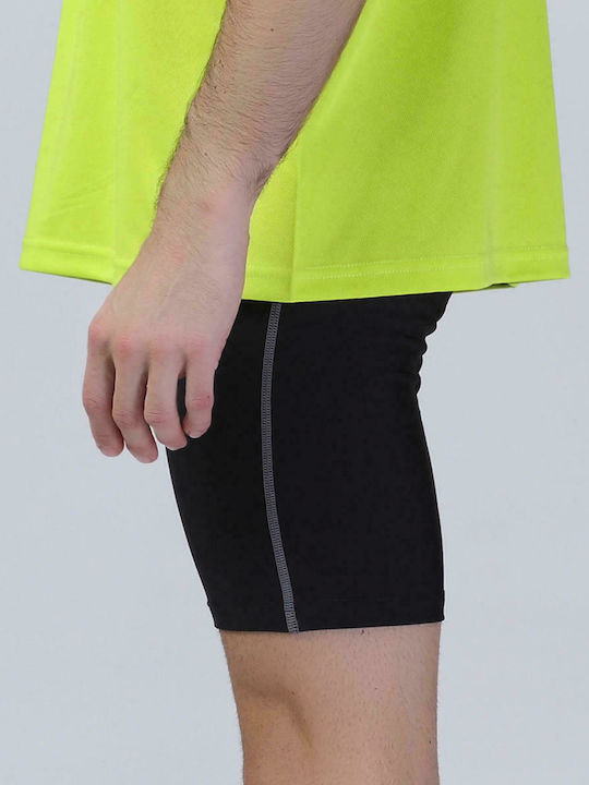 Spiro Bodyfit Result S250M - Black Ανδρικό Αθλητικό Κολάν Κοντό Μαύρο