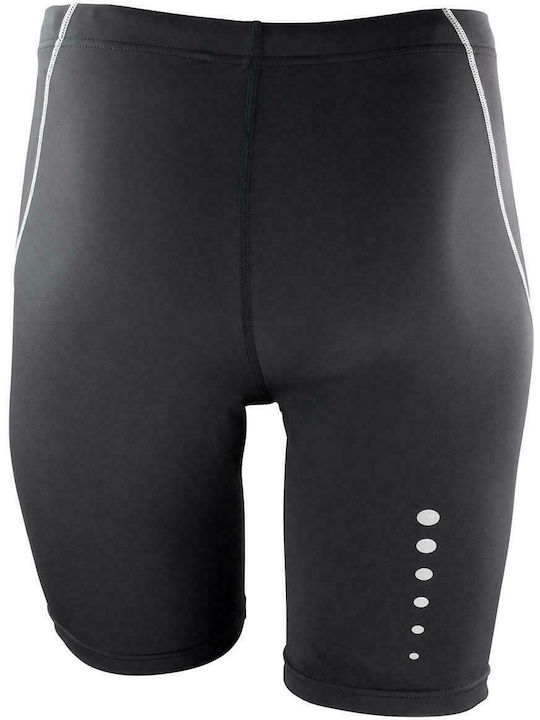 Spiro Bodyfit Result S250M - Black Ανδρικό Αθλητικό Κολάν Κοντό Μαύρο
