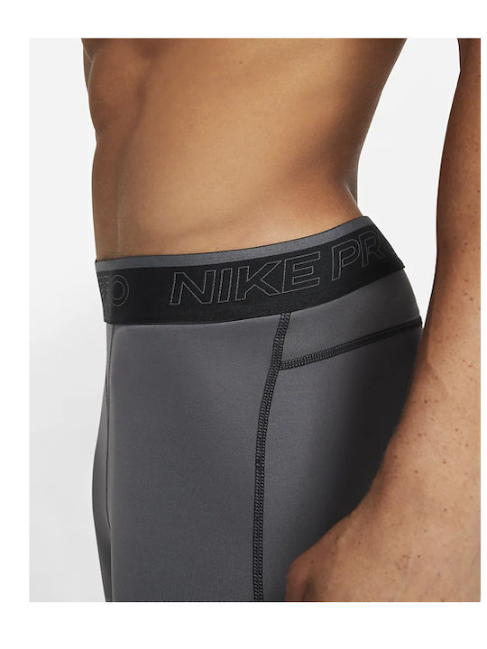 Nike Pro Dri-Fit Men's Sports Capri Leggings Gray