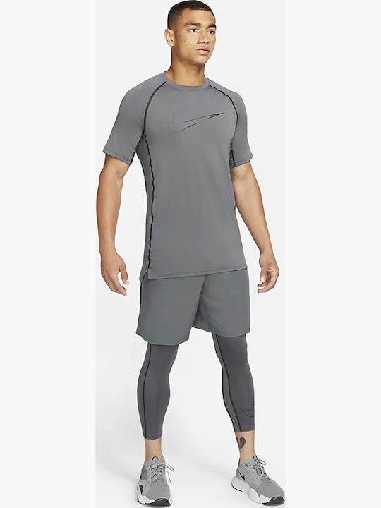 Nike Pro Dri-Fit Men's Sports Capri Leggings Gray