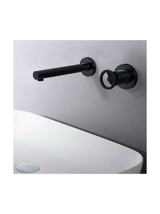Imex Olimpo Built-in Mixer & Spout Set for for Bathroom Sink 1 Exit Black