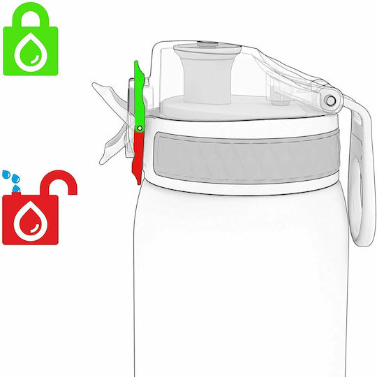 Ion8 Kinderflasche Thermos Kunststoff mit Strohhalm Auslaufsicher Gelb 400ml