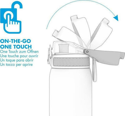 Ion8 Sport Slim Kids Water Bottle Plastic Pink 600ml