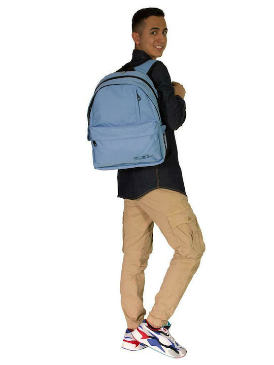 Must Monochrome Rpet Double Blau Schulranzen Rucksack Junior High-High School in Hellblau Farbe L39 x B19 x H42cm 25Es