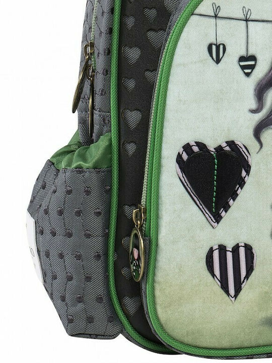 Santoro Gorjuss The Scarf School Bag Backpack Kindergarten in Green color