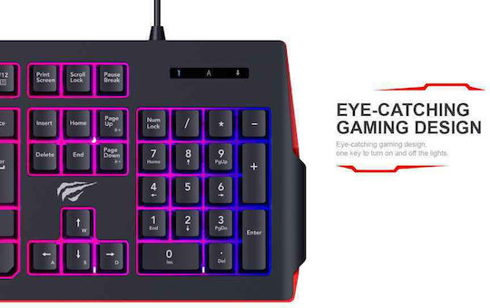 Havit KB866L Gaming Πληκτρολόγιο με RGB φωτισμό (Αγγλικό US)