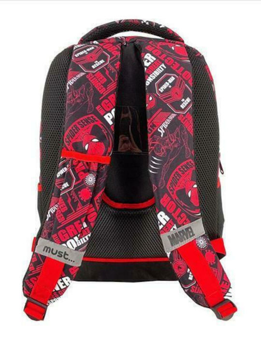 Must Spiderman Webbed Wonder School Bag Backpack Elementary, Elementary in Red color