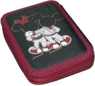 Gim Minnie Athletic Pencil Case Full with 2 Compartments Red