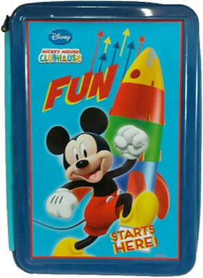 Διακάκης Mickey Mouse 0560880 Blue Κασετίνα Μεταλλική με 2 Θήκες