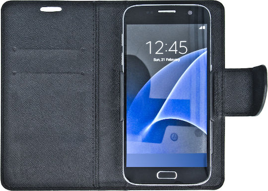 TelForceOne Fancy Book Με Clip Book Case έως 6.7" Μαύρο