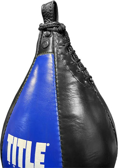 Title Boxing Δερμάτινος Σάκος Ταχύτητας Άδειος Μαύρος/Μπλε