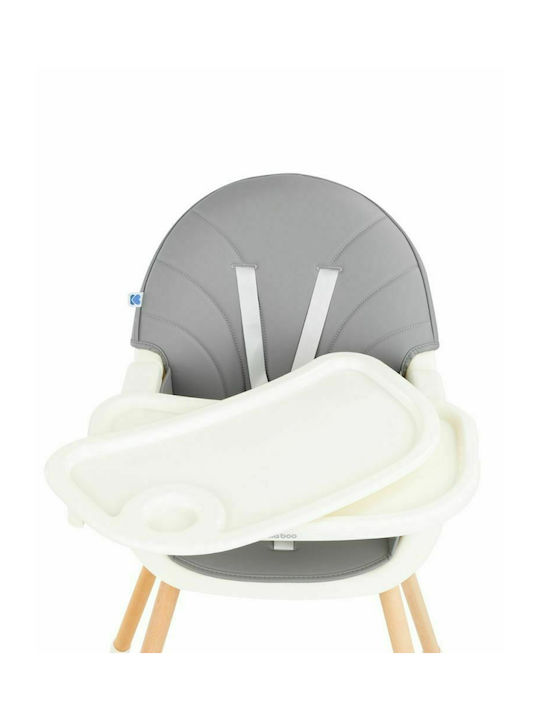 Kikka Boo Nutri Wood Baby Highchair 3 in 1 Dark Grey