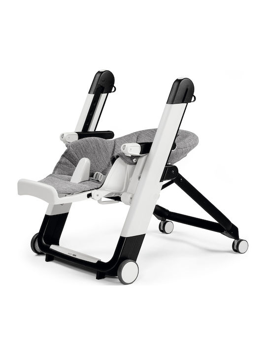 Peg Perego Siesta Сгъваемо Бебешко Столче за Хранене с Метална Рамка Черен