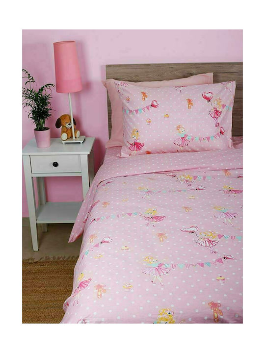 Sunshine Sheets Set Single Fitted Cotton Feelings 30 Pink 105x205cm 200-192 2pcs