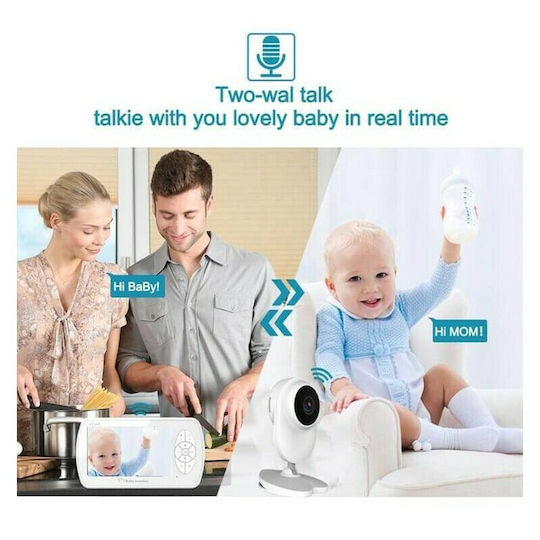 Factory Wireless Baby Monitor with Camera & Screen 4.3" , Two-way Communication & Lullabies