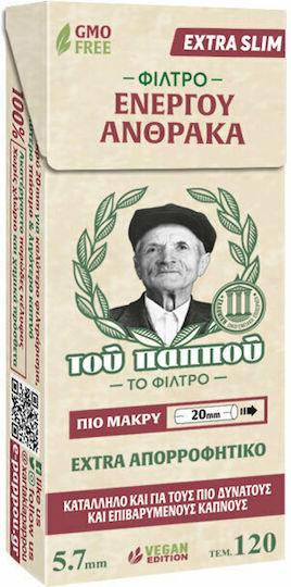 Tou Pappou Filtertips Aktivkohle 5.7mm 120x1Stk