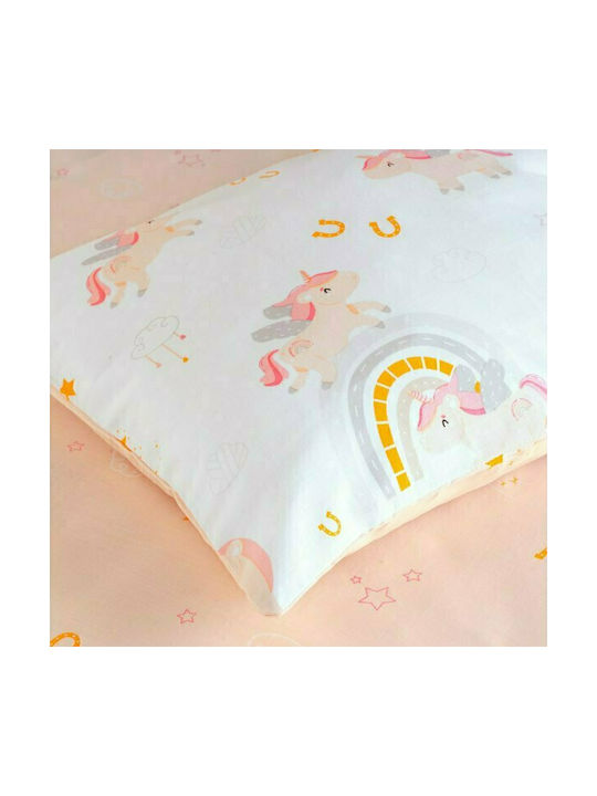 Kocoon Unicorn Set Baby Bettwäsche Für Krippe Baumwolle Weiß 120x160cm 3Stück 29666