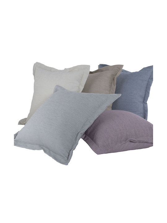 Nef-Nef Homeware Μαξιλάρι Καναπέ Nature από 100% Βαμβάκι Lilac 50x50εκ.
