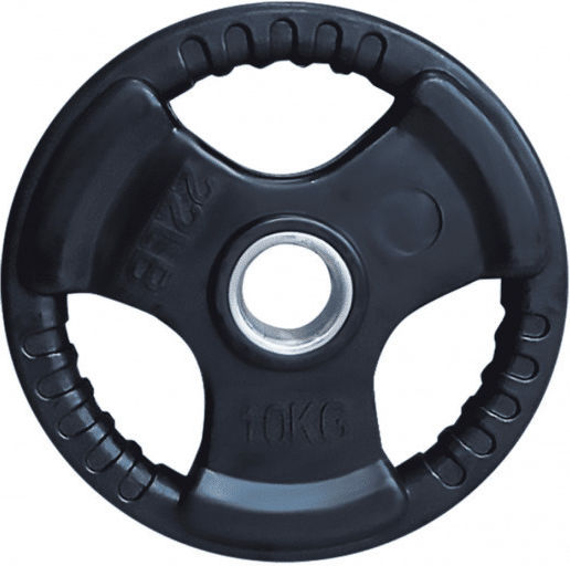 Optimum Set of Plates Olympic Type Rubber 1 x 10kg Φ50mm with Handles