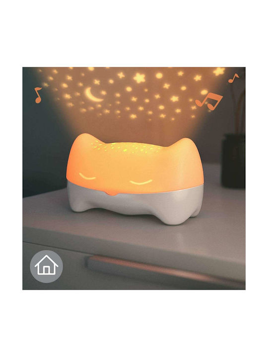 Benbat Kinderprojektorlampe Hooty mit Sternenprojektion Weiß