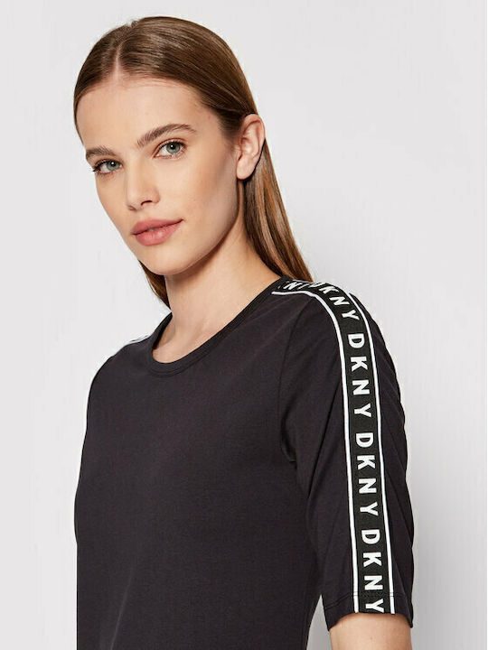 Summer Mini Athletic T-Shirt Short Sleeve Black Dress