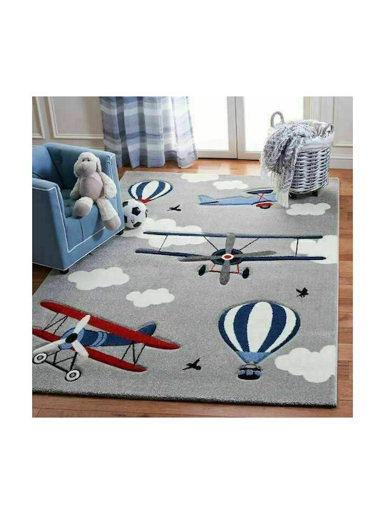 Koulis Carpets 9359A Παιδικό Χαλί Grey Στρογγυλό με Διάμετρο 133cm Πάχους 13mm