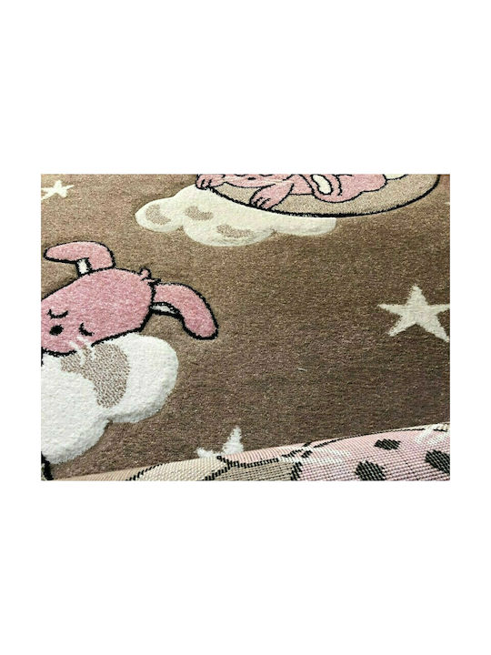 Koulis Carpets 1366A Παιδικό Χαλί Σύννεφα Καφέ 200x290cm Πάχους 13mm