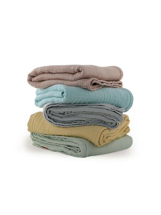 Nef-Nef Homeware Blanket Cot Whisper Cotton Yellow 110x150cm