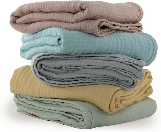 Nef-Nef Homeware Κουβέρτα Κούνιας Whisper Βαμβακερή Κίτρινη 110x150εκ.