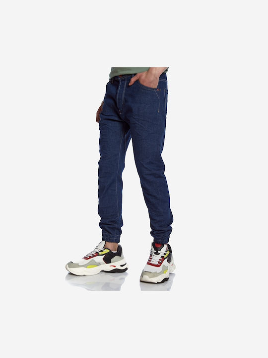 Men's Jeans Pants Elastic with Slim Fit Navy Blue