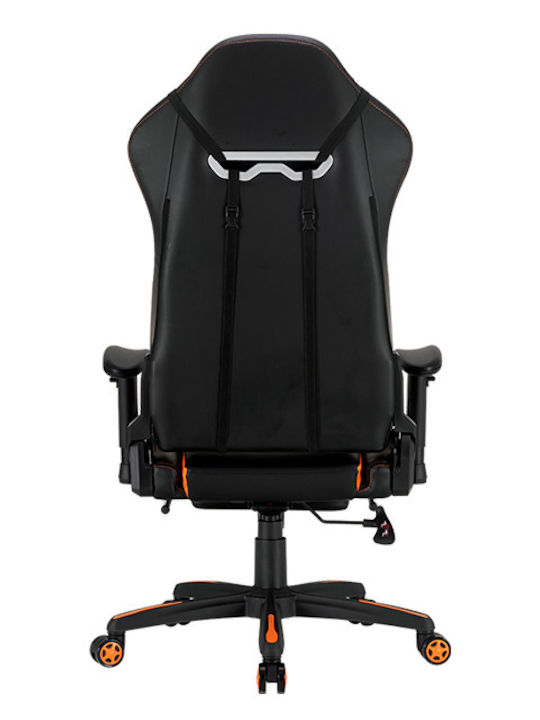 Meetion CHR22 Artificial Leather Gaming Chair with Adjustable Arms and Footrest Orange