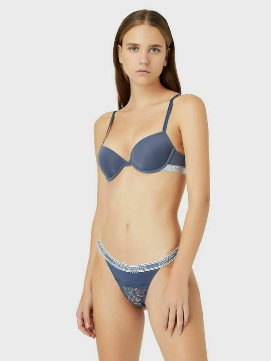 Emporio Armani Baumwolle Damen Brasilien 2Pack Marineblau