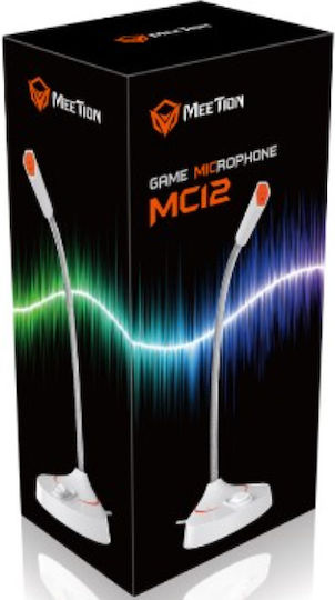 Meetion MT-MC12 Μικρόφωνο USB Gooseneck σε Λευκό Χρώμα