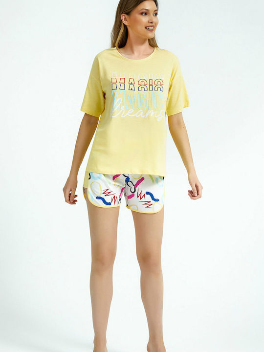 Roly Poly Set Pijamale pentru Femei Galben Magic Dreams