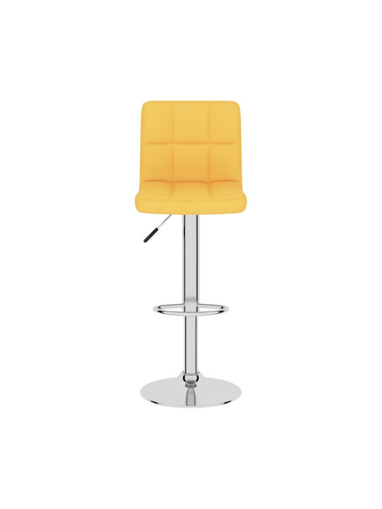 Stool Bar with Back & Adjustable Height Mustard 2pcs 40x47x90-111cm