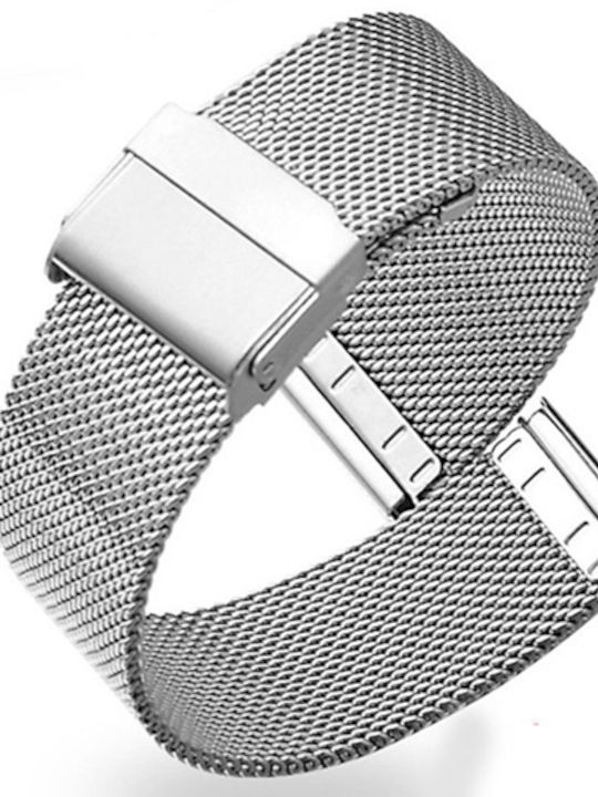 Mesh Milanese Μεταλλικό Μπρασελέ Ασημί 20mm
