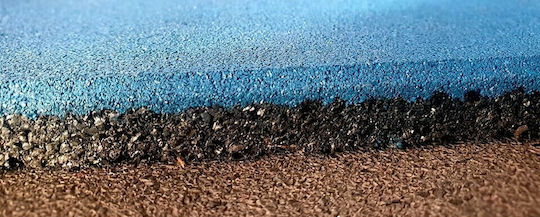 Luxury Fitness Rubber Gym Exercise Equipment Floor Mat Blue 100x100x1.5cm