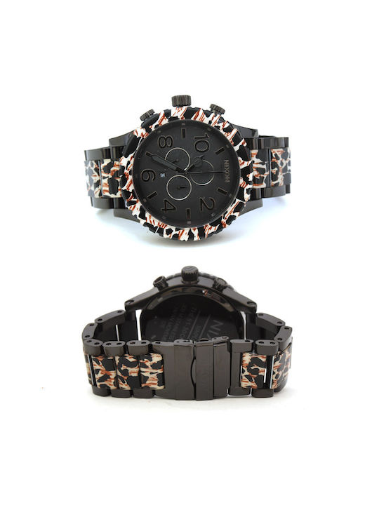 Nixon 51-30 CHRONO Black/Leopard SS Bracelet