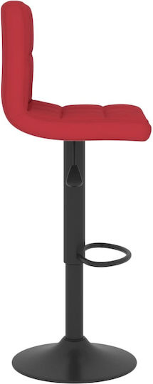Taburet De Bar Cu Spătar Și Înălțime Reglabilă Burgundy 40x47x111cm