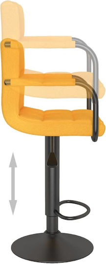 Scaune Bar cu Spătar & Înălțime Reglabilă Yellow / Mustard 48x47x90-111buc