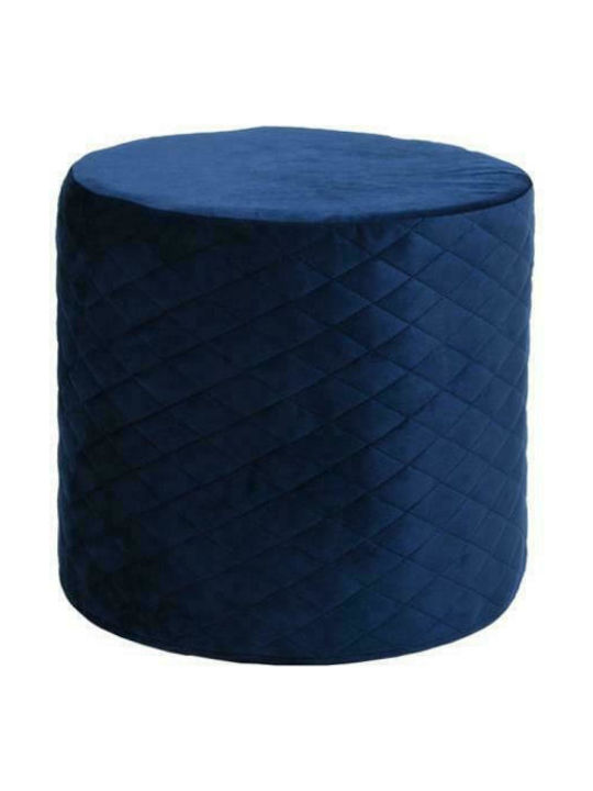 Stool For Living Room Upholstered with Velvet Blue 35x35x32cm