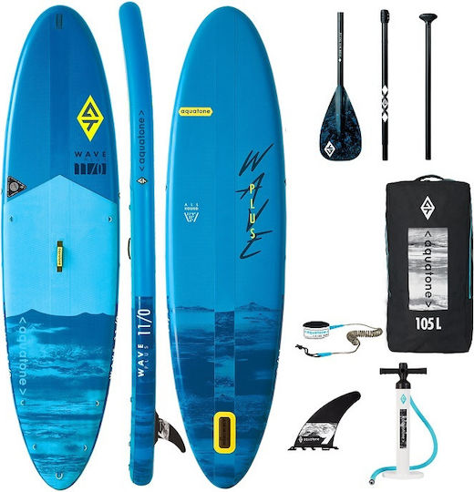 Aquatone Wave Plus 11.0" Φουσκωτή Σανίδα SUP με Μήκος 3.35m Μπλε