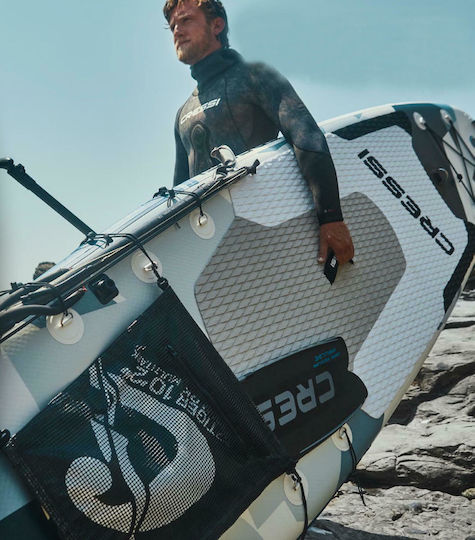 CressiSub Tiger Shark Multitask 10'2'' Inflatable SUP Board with Length 3.1m