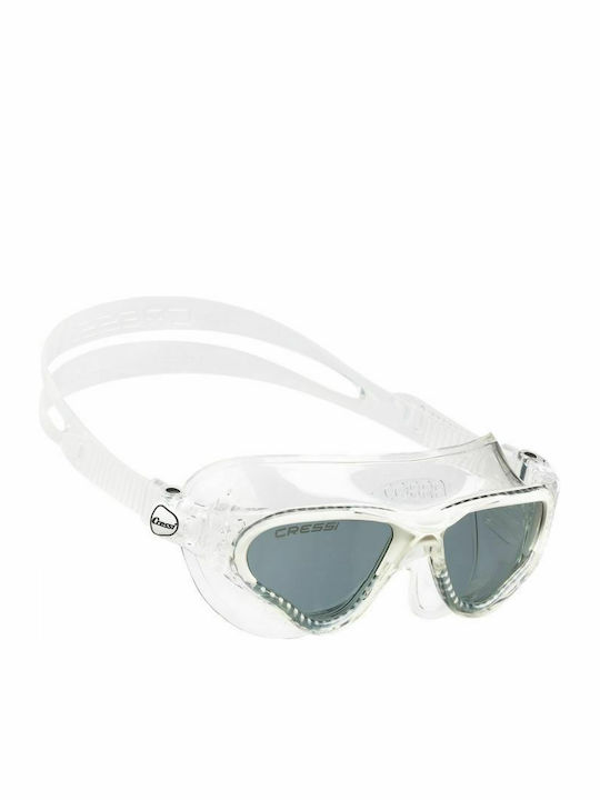 CressiSub Cobra Swimming Goggles Adults White/Smoke White