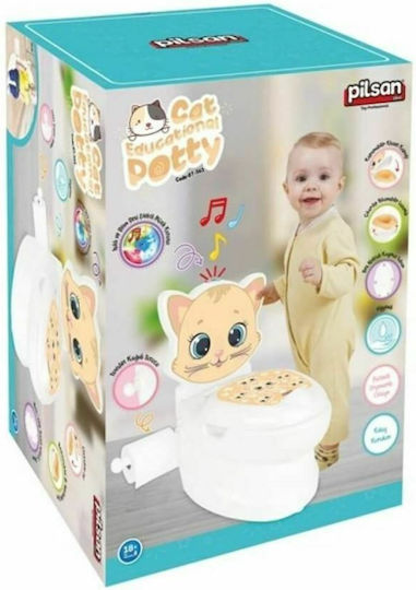 Pilsan Potties Toilet Cat with Music Sounds and Lid White up to 25kg