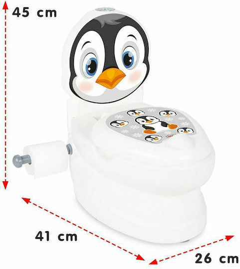 Pilsan Potty Toilet Penguin with Music Sounds and Lid White up to 25kg