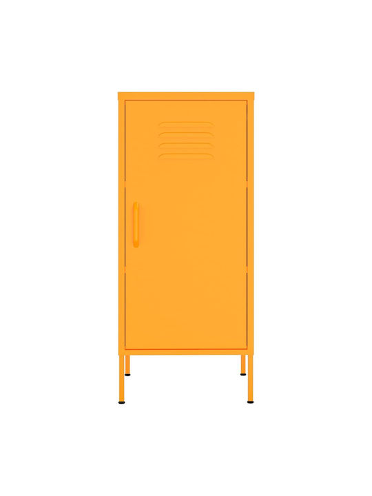 Dulap cu o ușă Metal cu 2 Rafturi Mustard 42.5x35x101.5cm