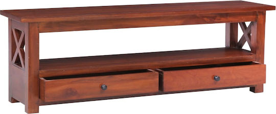 TV Stand from Solid Wood Mahogany L115xW30xH40cm
