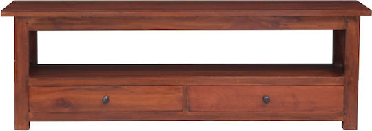 TV Stand from Solid Wood Mahogany L115xW30xH40cm
